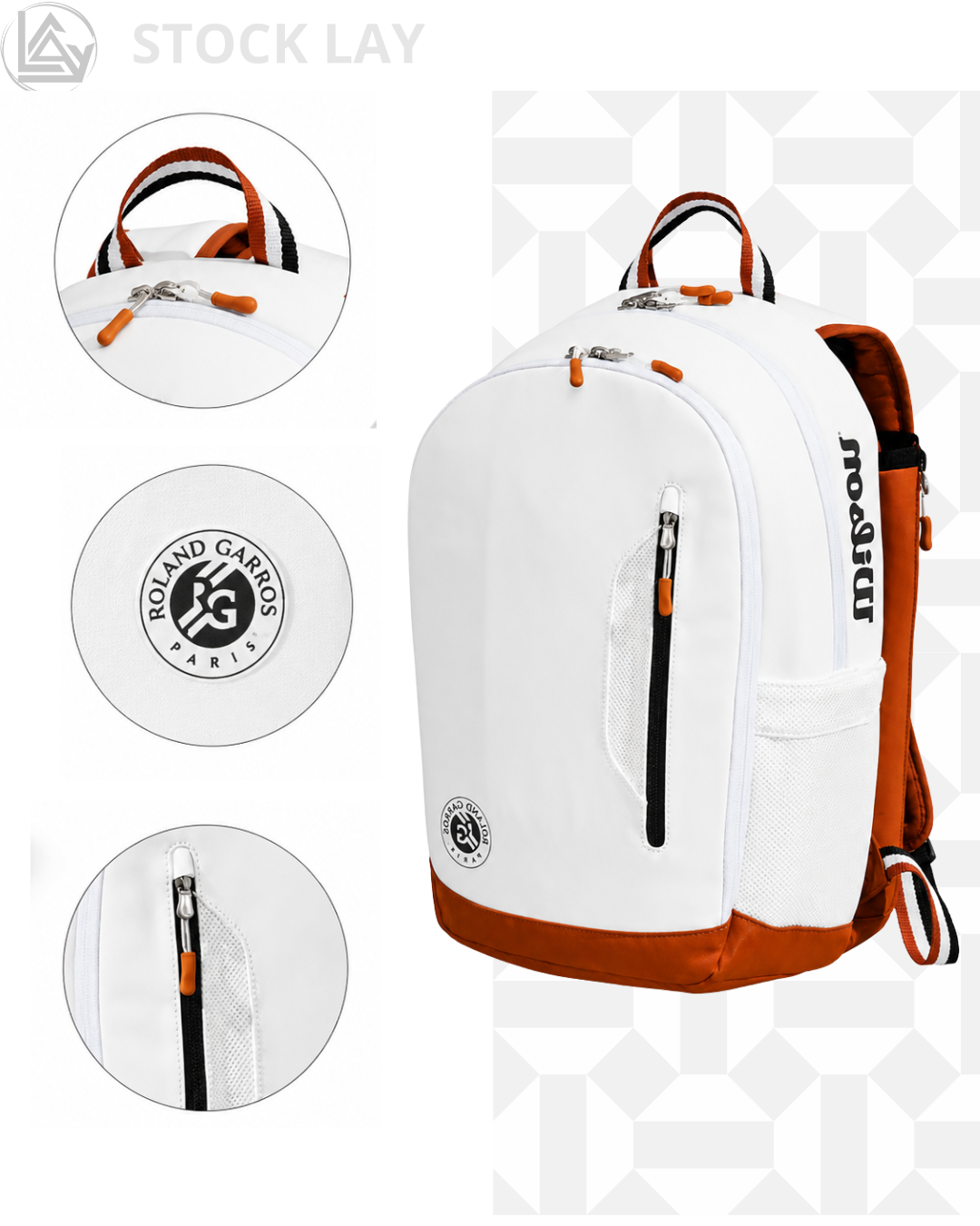 Wilson Roland Garros Tour Tennis Backpack – Holds 2 Racquets