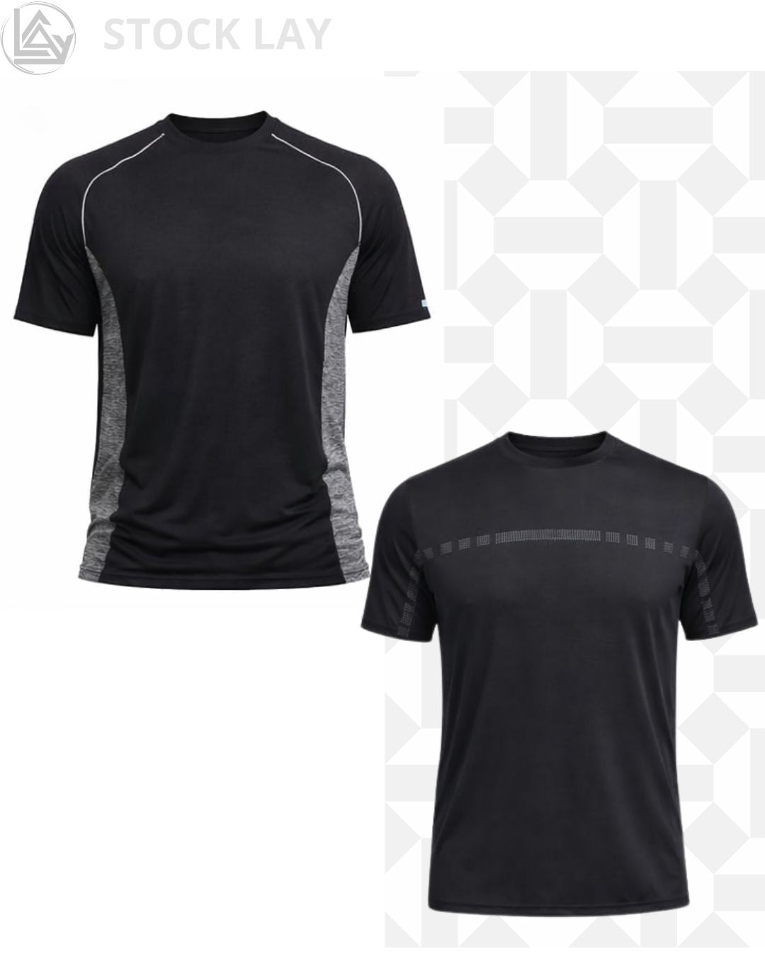 5 Pack Men's Active Quick Dry Crew Neck T-Shirts – Athletic Performance Gym Workout Short Sleeve Tees