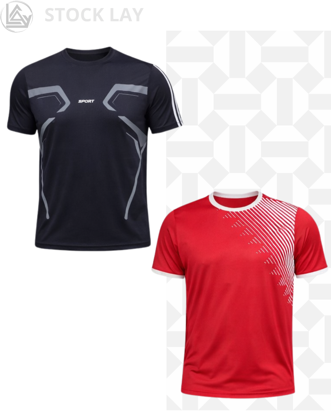 5 Pack Men's Active Quick Dry Crew Neck T-Shirts – Color Variety Athletic Running Gym Workout Tees