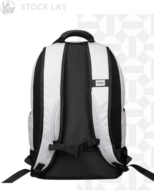 NOX Luxury Master Padel Backpack for 2 Rackets – Black and White
