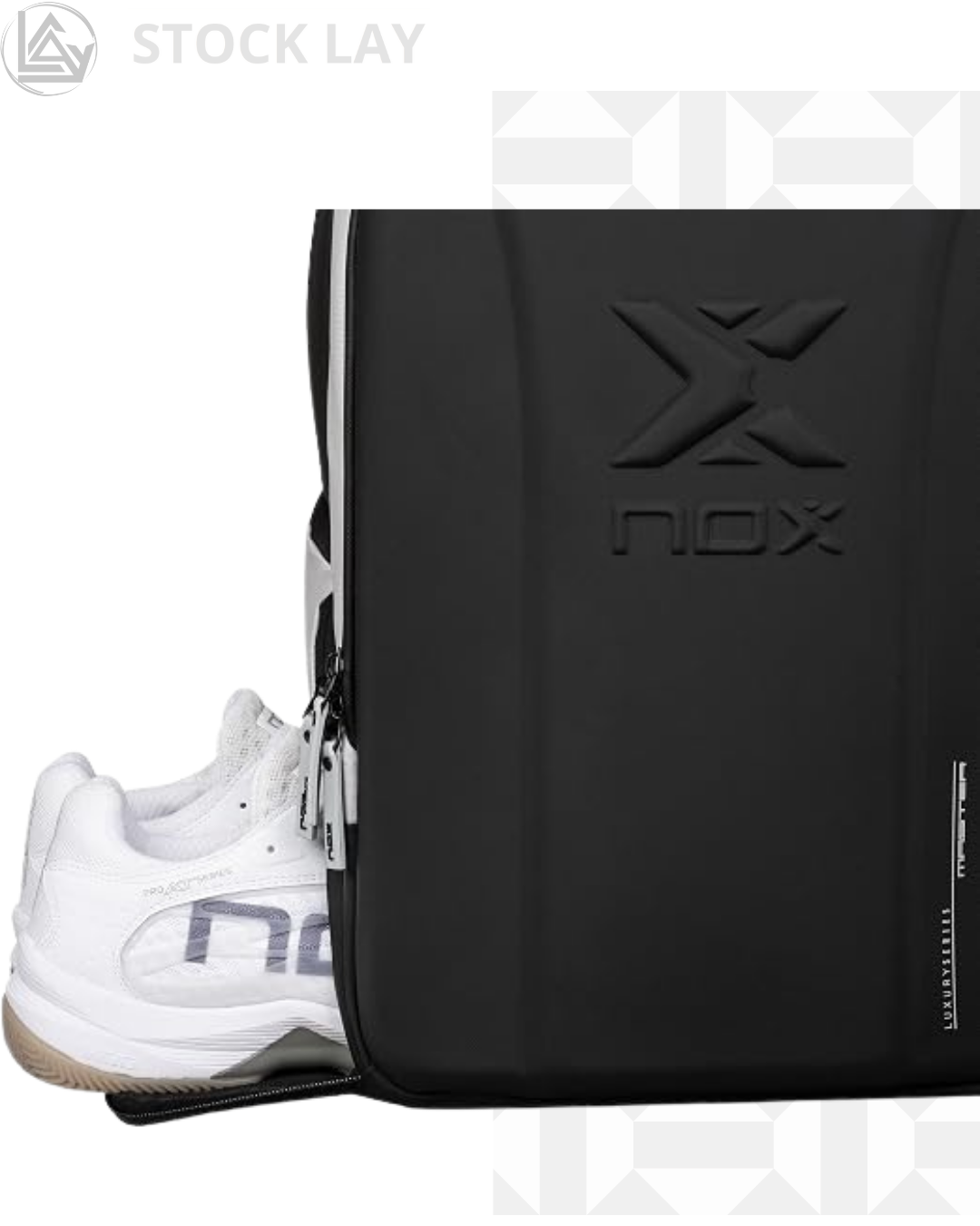 NOX Luxury Master Padel Backpack for 2 Rackets – Black and White