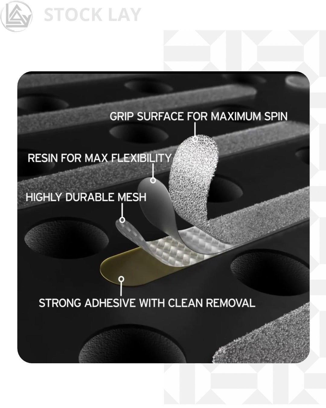 Head Pro Spin Strips by Rezztek for Padel Rackets – Enhance Spin & Control, 2 Strip Sets