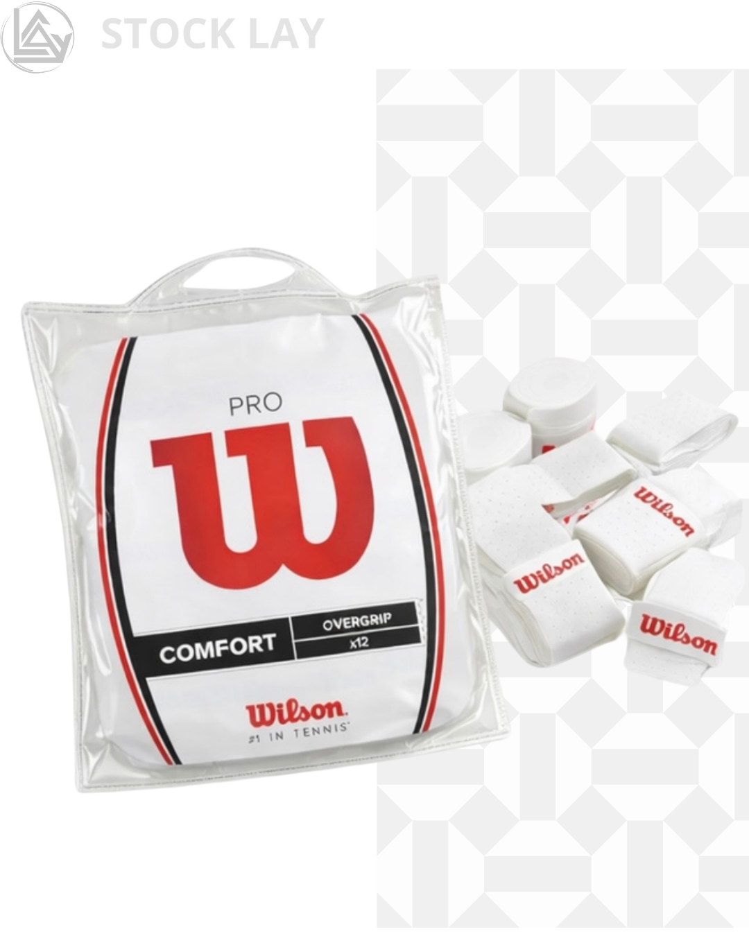 Wilson Pro Overgrip Comfort Tennis Grip Tape – 12 Pack, White
