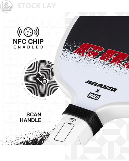 JOOLA GRAF Edge 16mm Carbon Fiber Pickleball Paddle – Spin, Control & Precision Performance