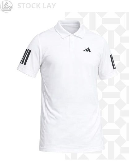adidas Men's Club Tennis Climacool 3-Stripes Polo Shirt – Breathable Performance Athletic Polo