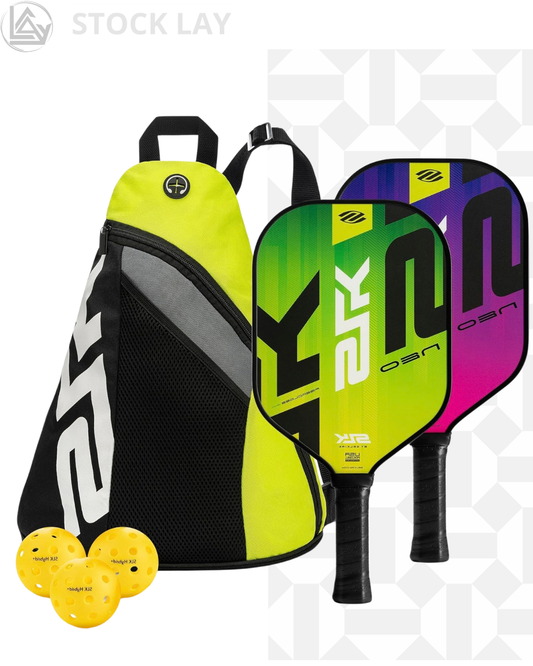 Selkirk SLK Pickleball Paddle Set of 2 – Lightweight Graphite/Fiberglass with Bag & Balls