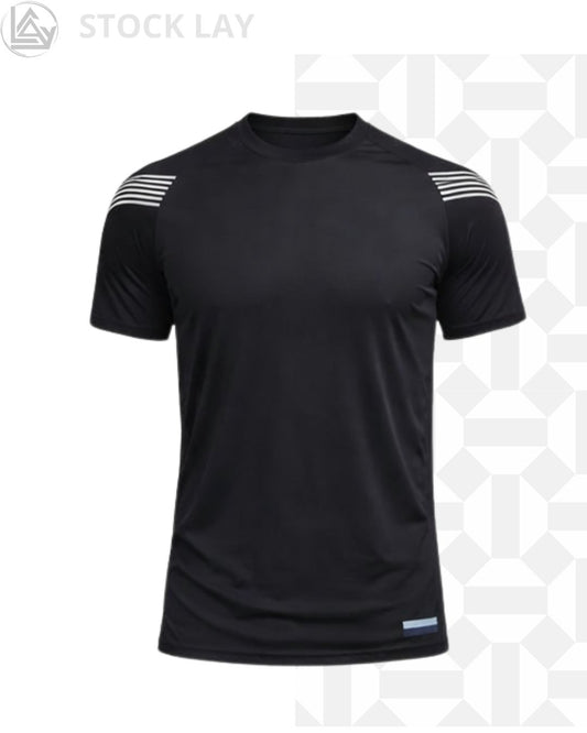 5 Pack Men's Active Quick Dry Crew Neck T-Shirts – Athletic Performance Gym Workout Short Sleeve Tees