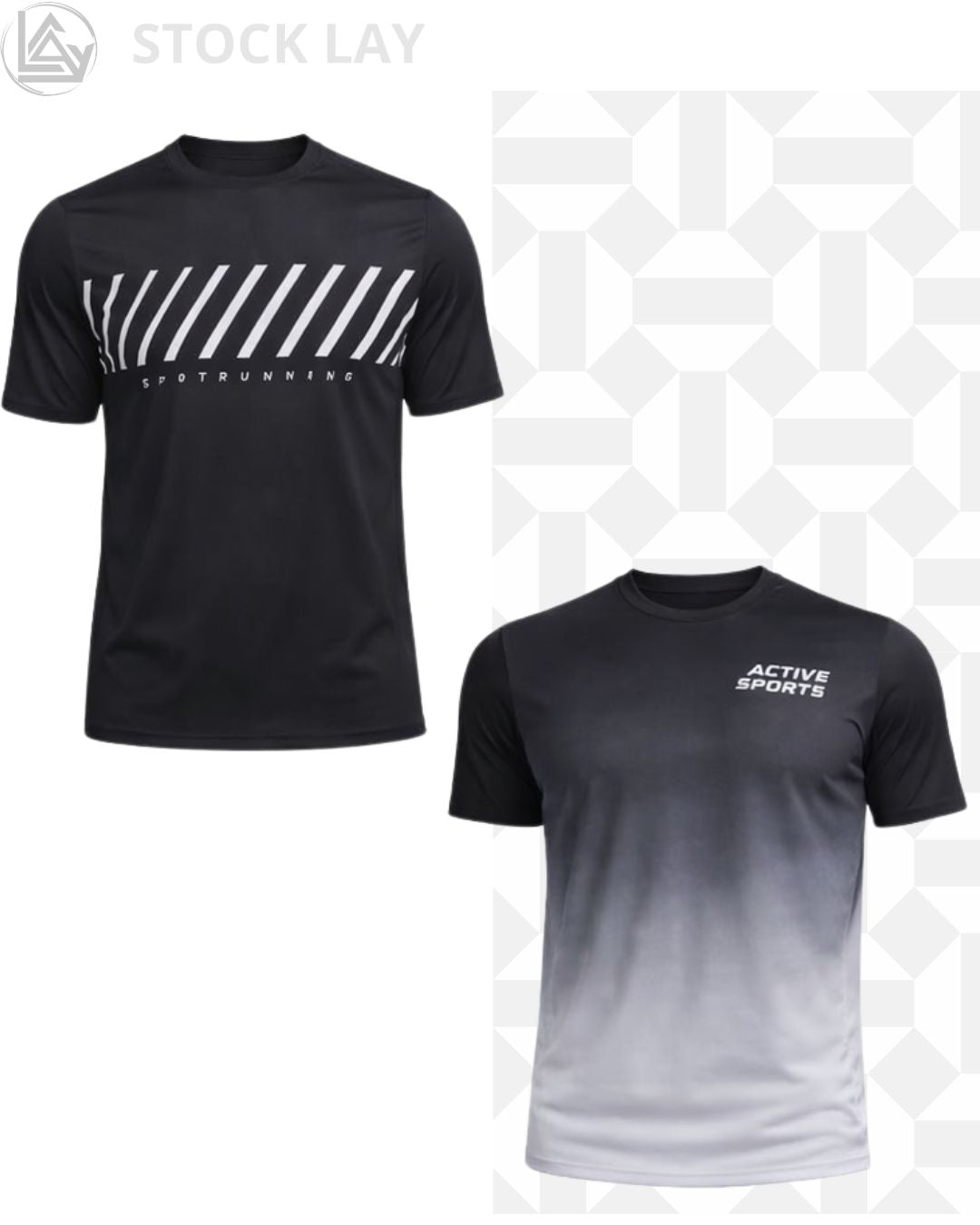 5 Pack Men's Active Quick Dry Crew Neck T-Shirts – Athletic Performance Gym Workout Short Sleeve Tees