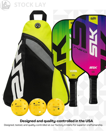 Selkirk SLK Pickleball Paddle Set of 2 – Lightweight Graphite/Fiberglass with Bag & Balls