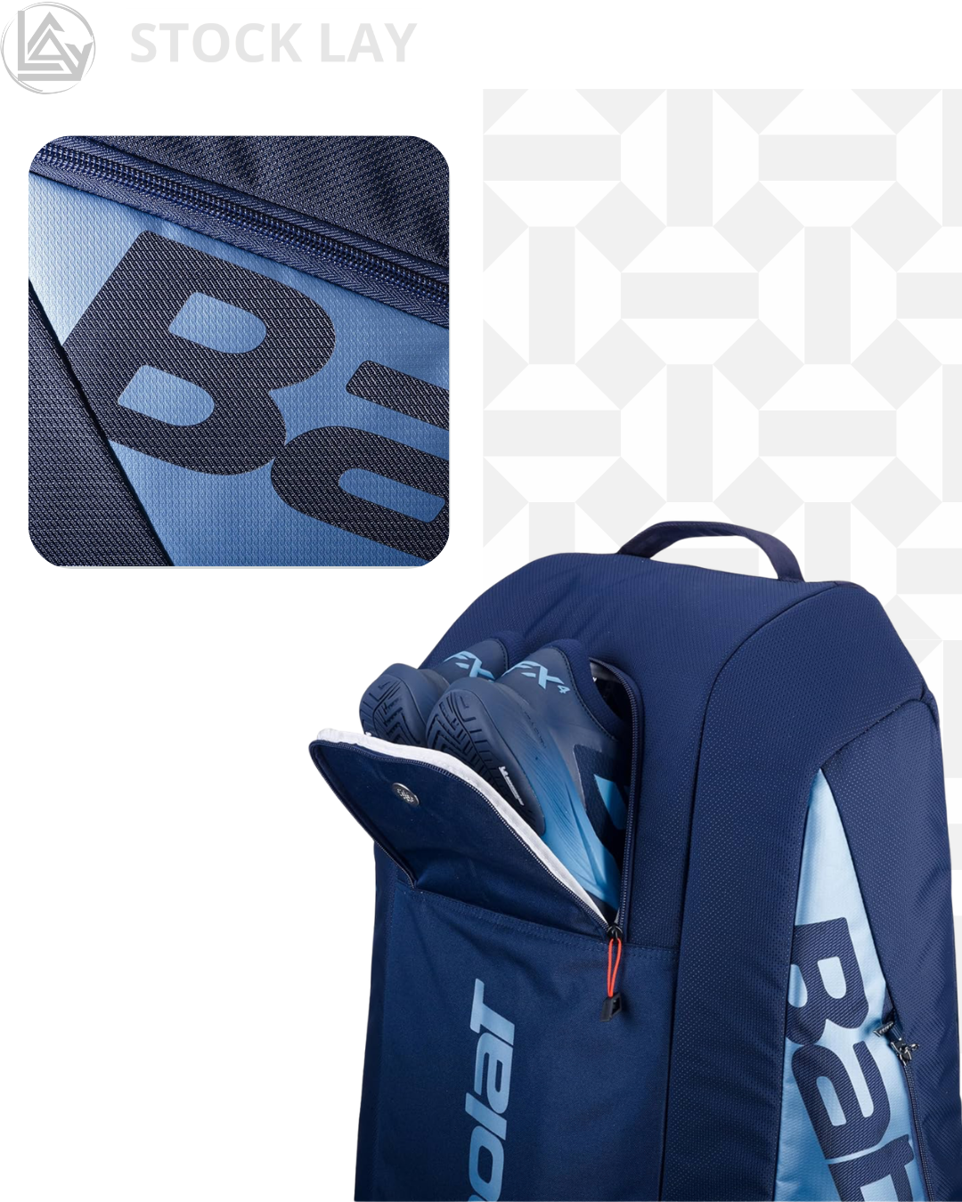 Babolat Pure Drive Racquet Holder 12-Pack 11th Gen Tennis Bag – Navy Blue
