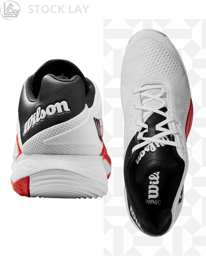 Wilson Bela Tour Men's Padel Shoes – White/Red/Black