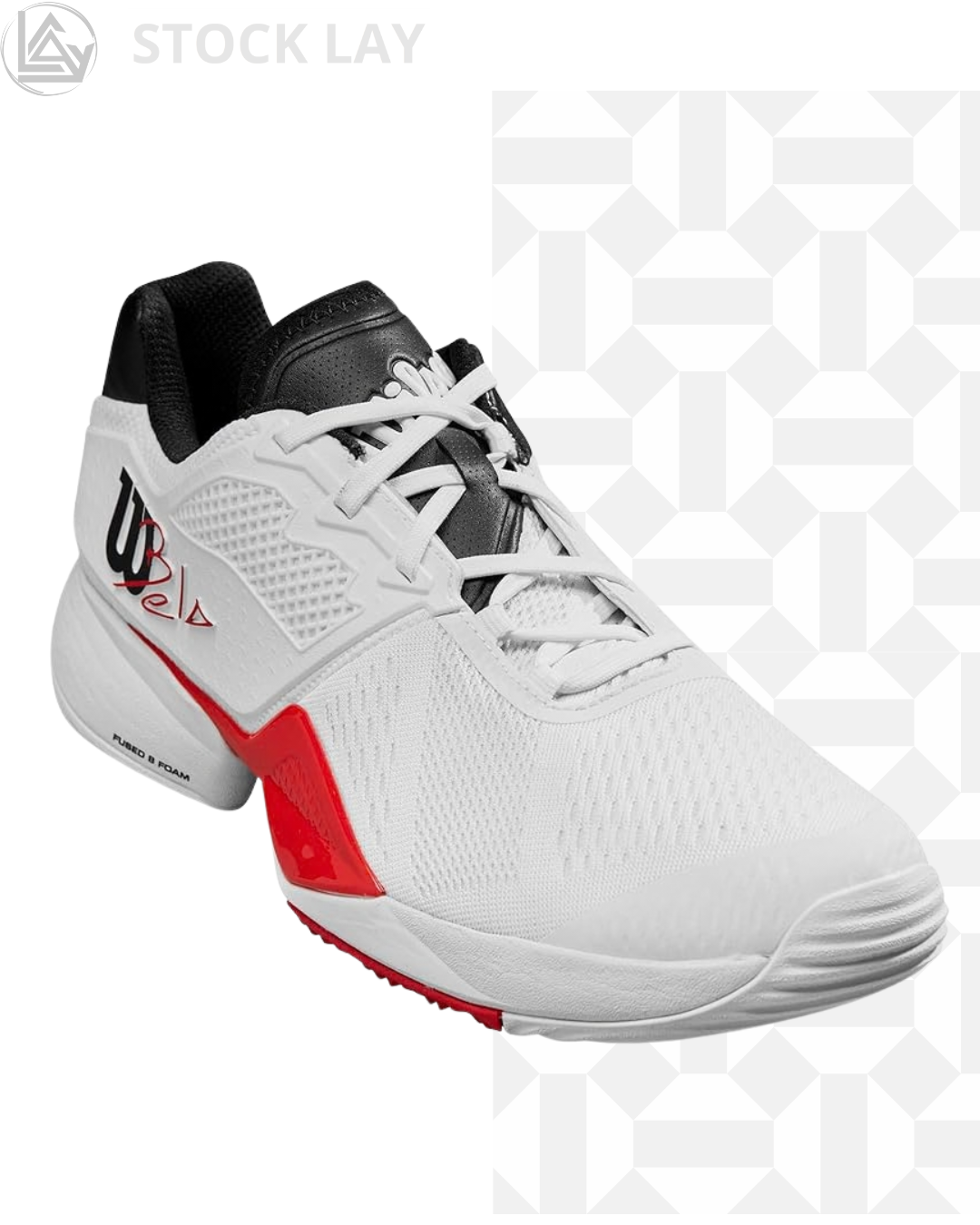 Wilson Bela Tour Men's Padel Shoes – White/Red/Black