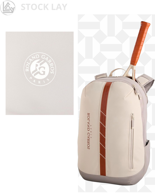 Wilson 2025 Roland-Garros Tennis Backpack – Cream/Clay/Red