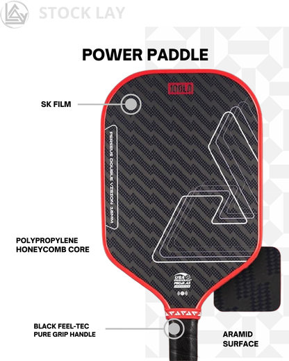 JOOLA Double Vision 16mm Pickleball Paddle – Aramid Surface for Soft Control & Comfort