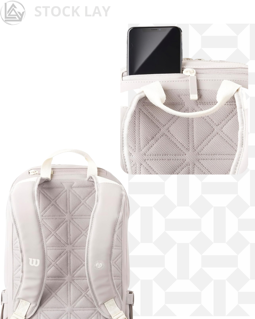 Wilson 2025 Roland-Garros Tennis Backpack – Cream/Clay/Red