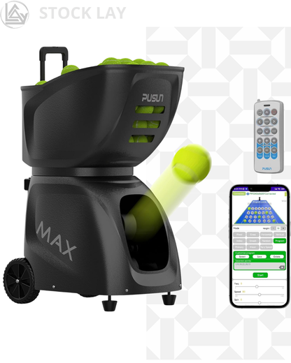 PT-MAX C Professional Tennis Ball Machine with App Control – 26 Training Modes