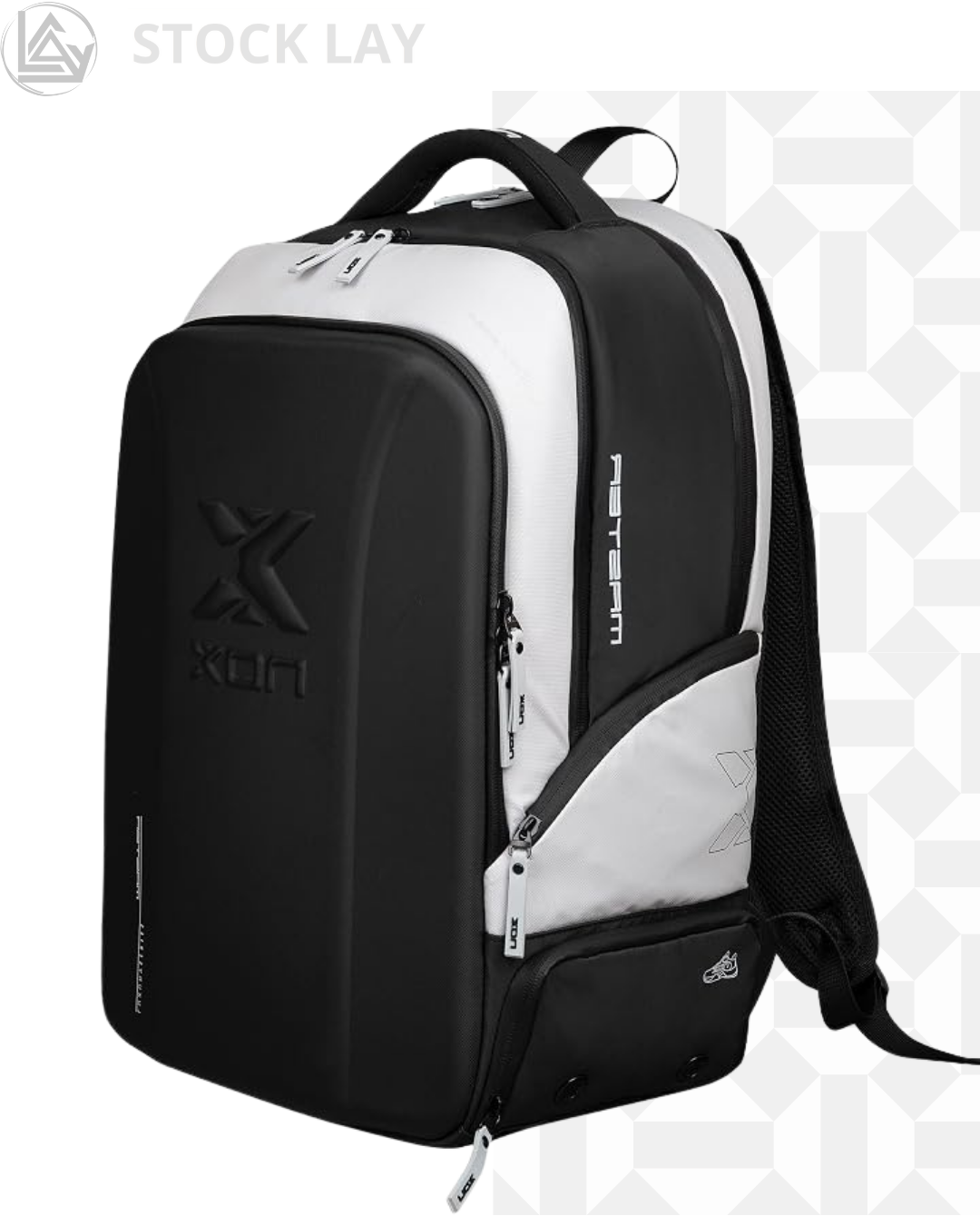 NOX Luxury Master Padel Backpack for 2 Rackets – Black and White