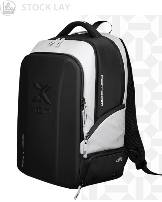 NOX Luxury Master Padel Backpack for 2 Rackets – Black and White