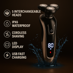 5-in-1 Grooming Shaver – Rotary Blade, Trimmer & Exfoliator in One