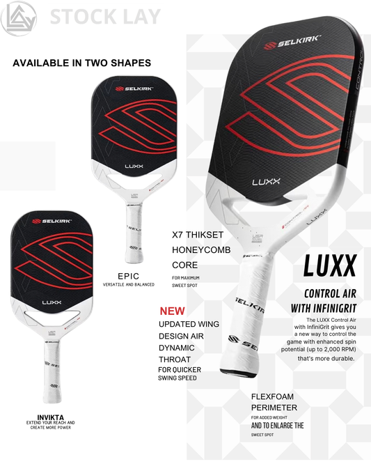 Selkirk LUXX Control Pickleball Paddle – Carbon Fiber Face with Ultimate Precision