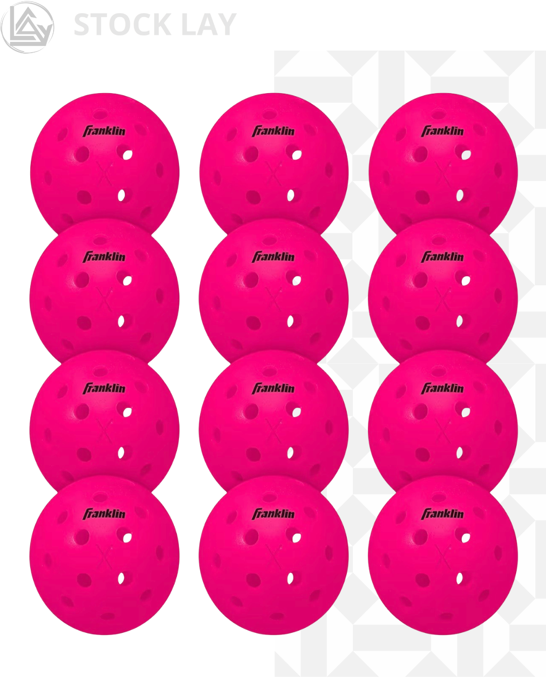 Franklin Sports X-40 Outdoor Pickleballs Pink – Official USA Pickleball Tournament Balls 12 Pack