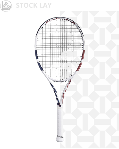 Babolat Boost Drive Strung Tennis Racquet (White) – Lightweight Power Frame