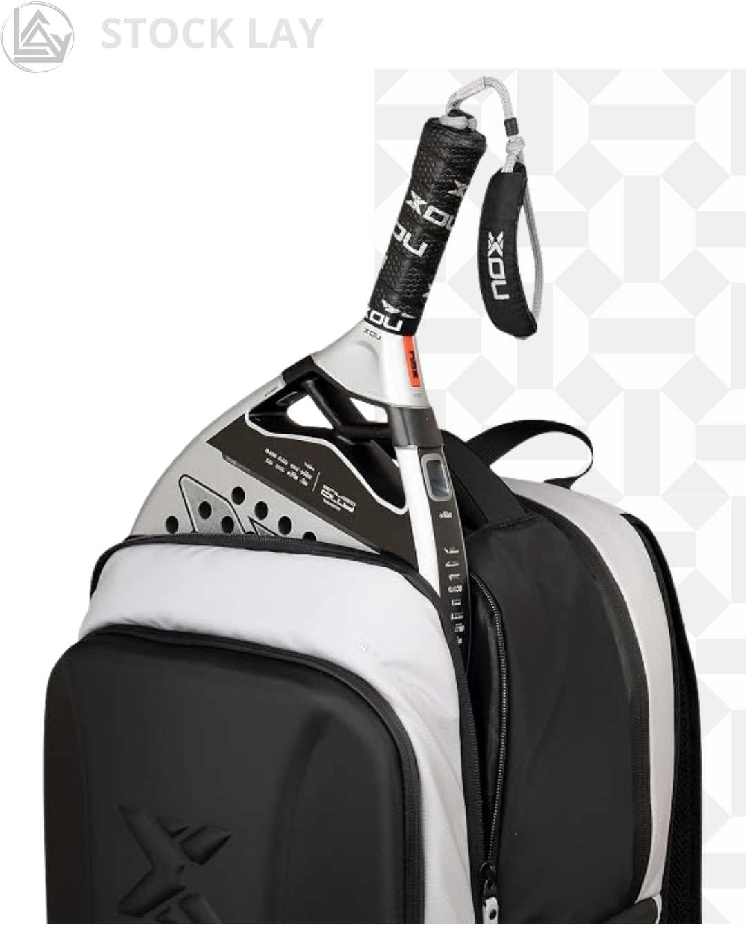 NOX Luxury Master Padel Backpack for 2 Rackets – Black and White