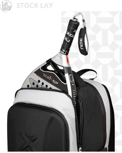 NOX Luxury Master Padel Backpack for 2 Rackets – Black and White