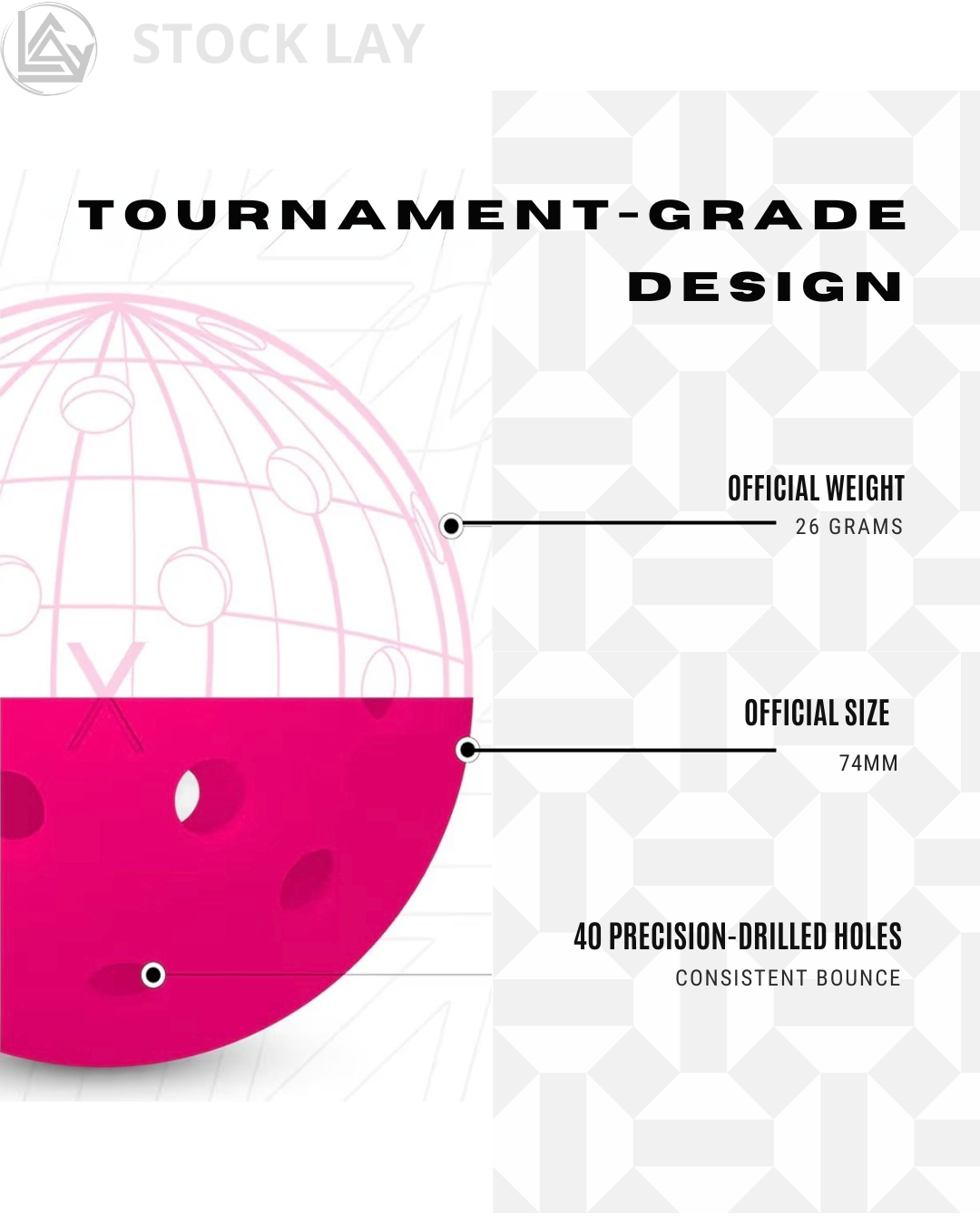Franklin Sports X-40 Outdoor Pickleballs Pink – Official USA Pickleball Tournament Balls 12 Pack
