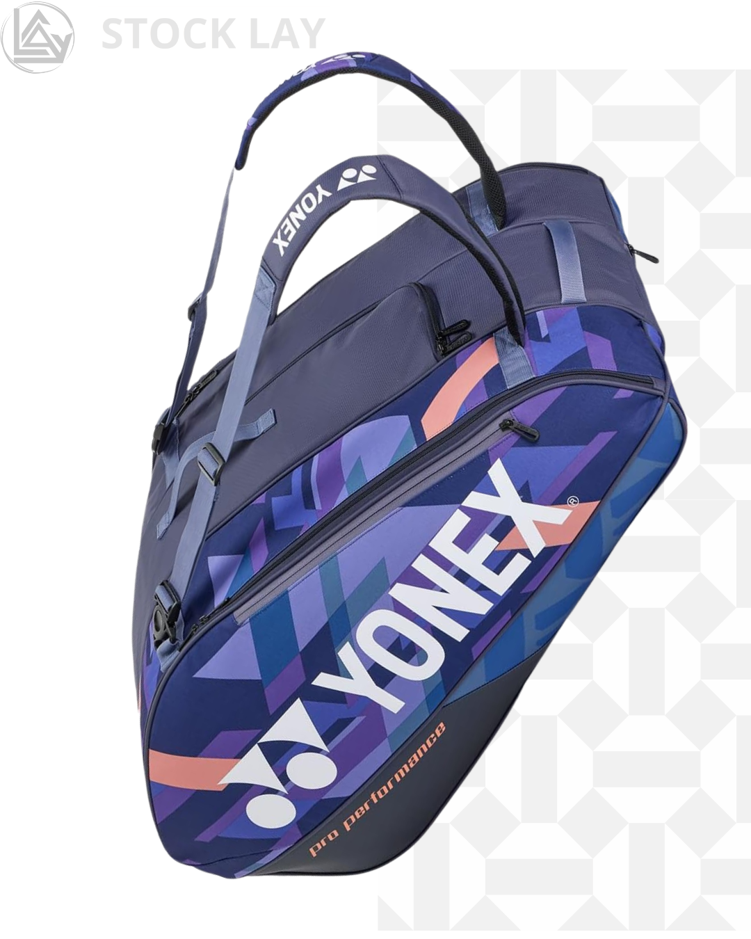 Yonex Pro 12 Tennis Racquet Bag – 12 Pack Professional Tournament Tennis Bag Midnight Navy