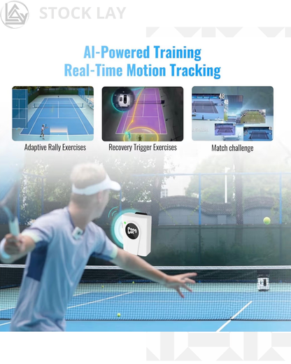 PONGBOT PACE Tennis Ball Machine with App Control, Remote & 150-Ball Capacity