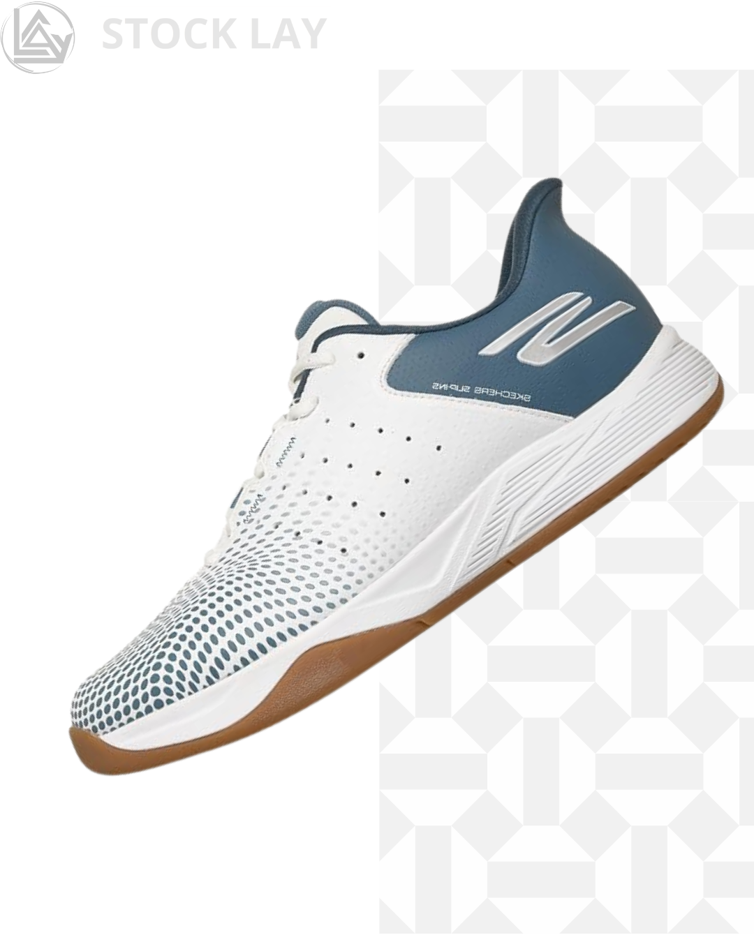 Skechers Men's Viper Court Reload Hands Free Slip-ins Pickleball Shoes – White/Blue