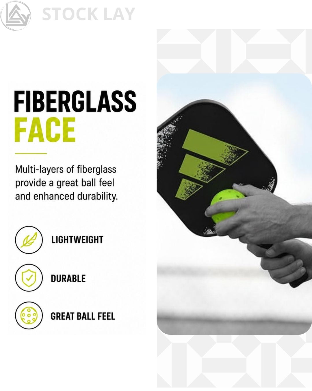 Adidas Adipower Team CTRL Lime Pickleball Paddle – Control & Power Performance Paddle