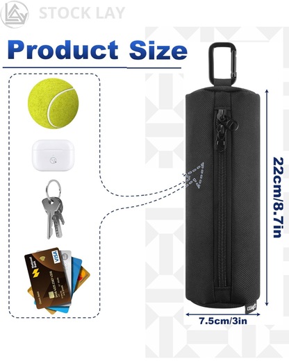 Cosmos Pickleball Ball Holder Storage Bag with Hook – Holds 3 Balls