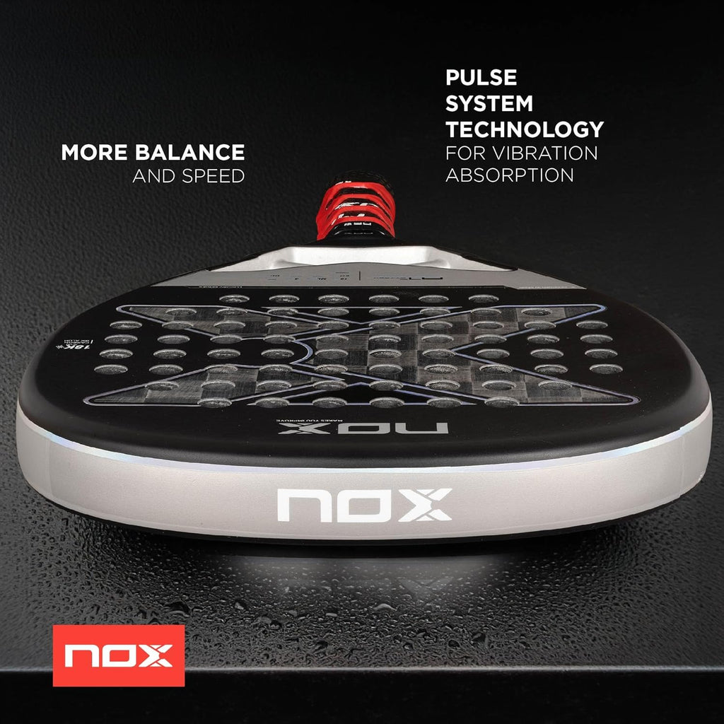 NOX AT10 Genius Attack 18K Alum 2025 – Padel Racket by Agustín Tapia | Power, Spin & Pro-Level Performance
