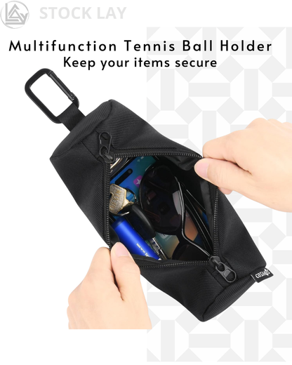 Cosmos Pickleball Ball Holder Storage Bag with Hook – Holds 3 Balls