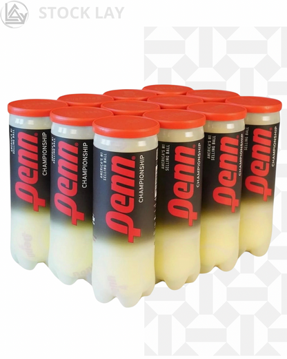 Penn Championship Tennis Balls – Regular Duty Felt Pressurized Tennis Balls, 12 Cans (36 Balls)