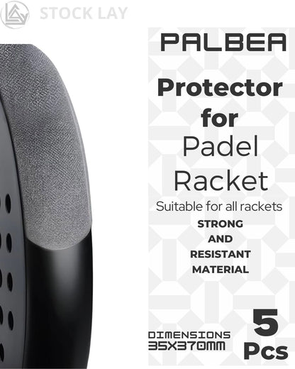 Palbea Transparent Padel Racket Protector Tape – Pack of 5 Lightweight Edge Frame Protectors