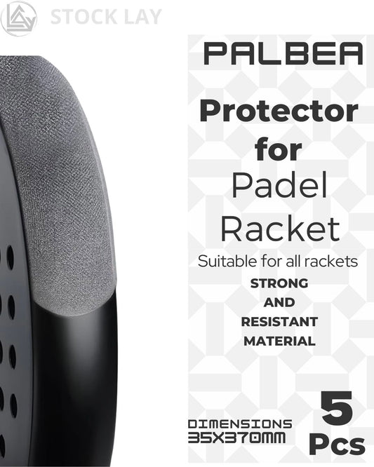 Palbea Transparent Padel Racket Protector Tape – Pack of 5 Lightweight Edge Frame Protectors