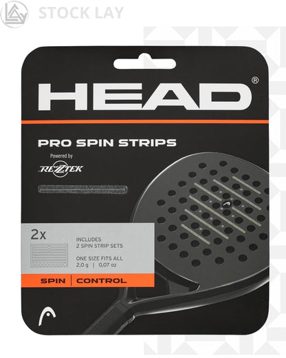 Head Pro Spin Strips by Rezztek for Padel Rackets – Enhance Spin & Control, 2 Strip Sets