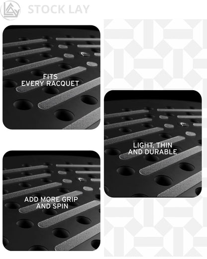 Head Pro Spin Strips by Rezztek for Padel Rackets – Enhance Spin & Control, 2 Strip Sets