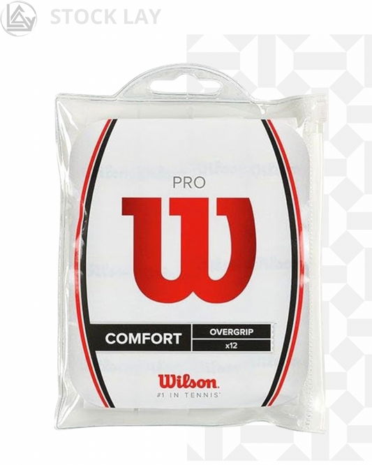Wilson Pro Overgrip Comfort Tennis Grip Tape – 12 Pack, White