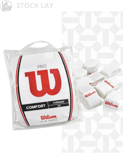 Wilson Pro Overgrip Comfort Tennis Grip Tape – 12 Pack, White