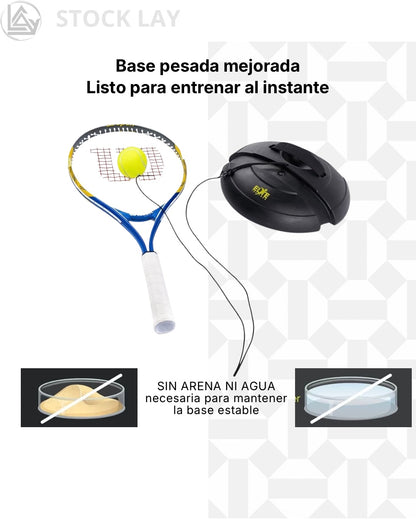 Elite Trainer Tennis Rebound Ball Set – Solo Practice Trainer with Rebounder Base