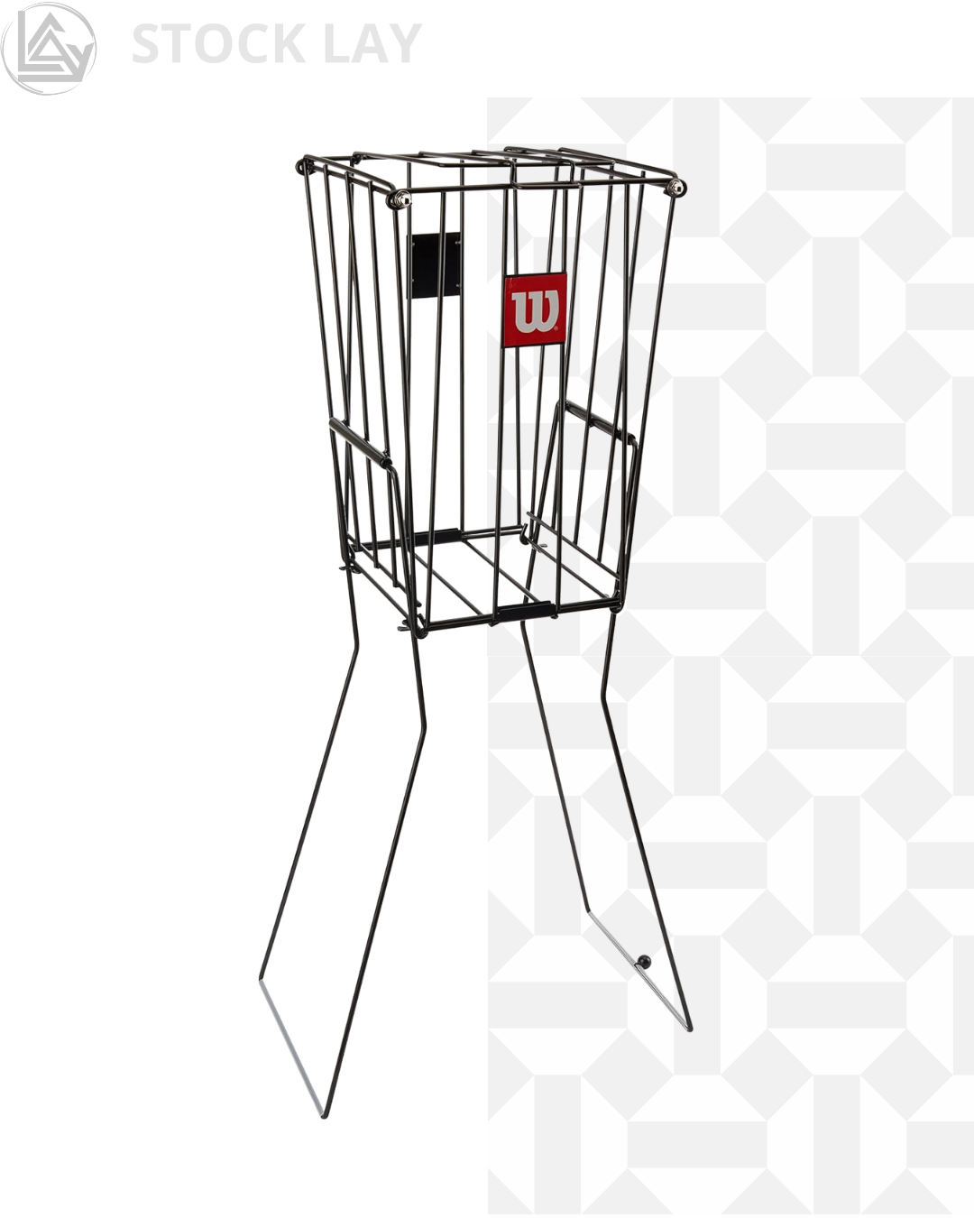 Wilson Tennis Ball Pick-Up Basket – 75 Ball Capacity Portable Hopper