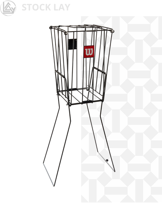 Wilson Tennis Ball Pick-Up Basket – 75 Ball Capacity Portable Hopper