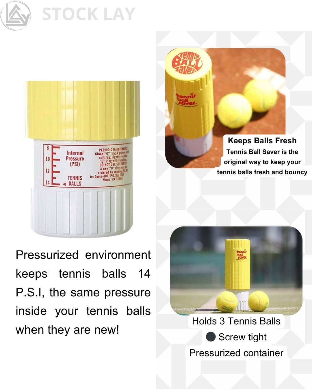 Tennis Ball Saver – Pressurized Tennis Ball Storage Container