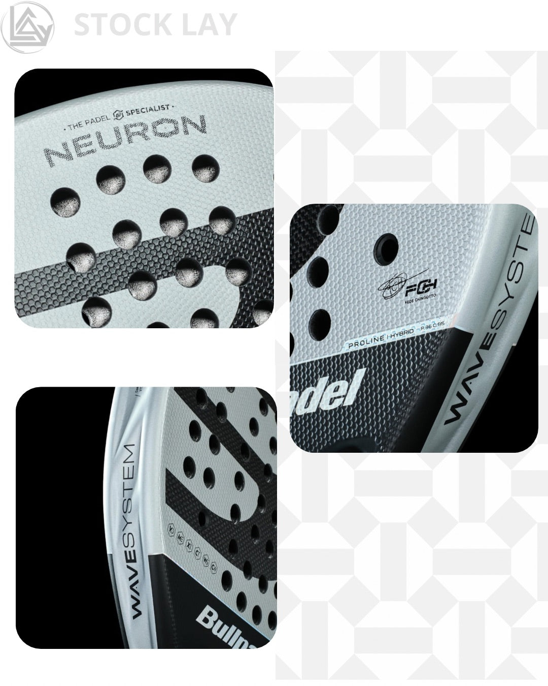 Bullpadel Chingotto Neuron Hybrid Padel Racket – XtendCarbon 3K Performance Paddle