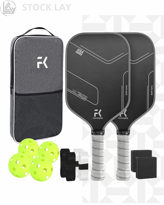 T700 Carbon Fiber Pickleball Paddle Set – Lightweight Honeycomb Core with Carry Case & Balls