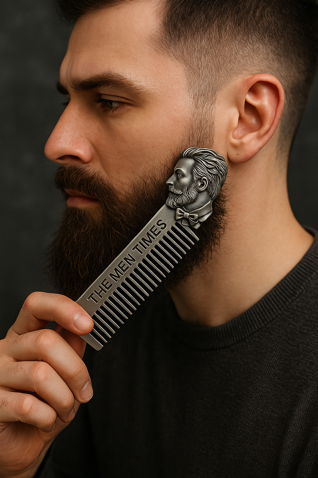 Stainless Steel Beard Comb – Pocket-Sized Precision & Control